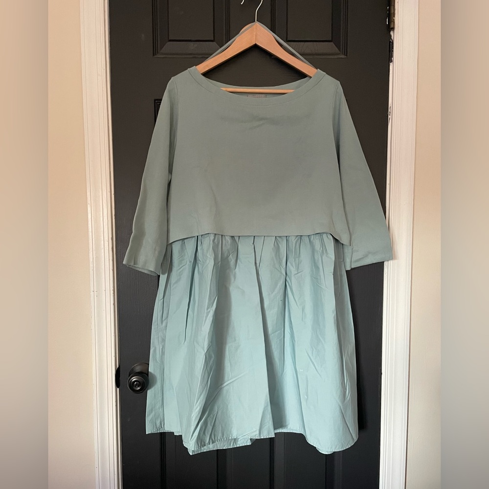 COS green cotton dress size large